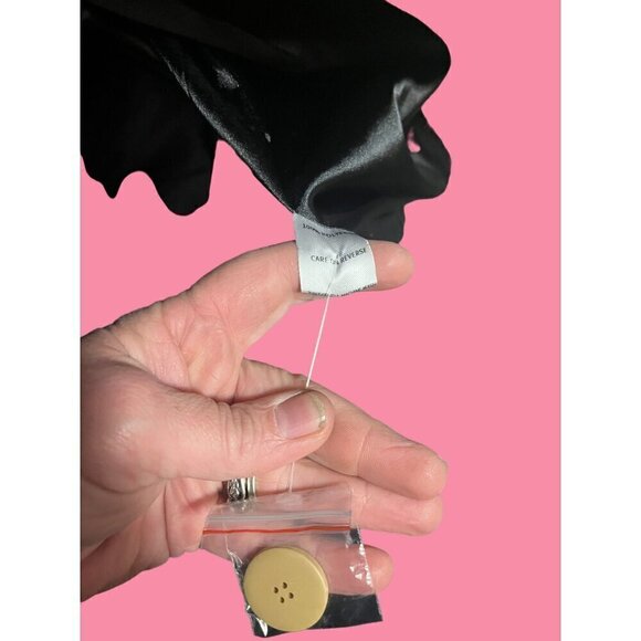 nwt designer winter coat polyester heavy thick size medium by adore button clos - Picture 5 of 6